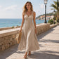 Women's Sleeveless Empire Waist Maxi Dress 🌸 Cinched High, Flowing Free – A Graceful Silhouette for Sun-Soaked Days ✨