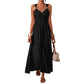 Women's Sleeveless Empire Waist Maxi Dress 🌸 Cinched High, Flowing Free – A Graceful Silhouette for Sun-Soaked Days ✨