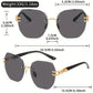 Statement Rimless Sunglasses 🕶️ No Frames, No Limits – A Bold, Minimalist Look for Sunny Days ✨