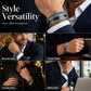 👑 50% OFF! ✨ Men's Stainless Steel Crown Bracelet 3-Piece Set – AAA Zircons, PVD Finish, Adjustable 17–21cm 💎