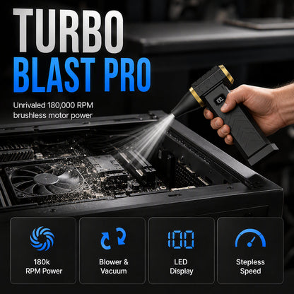 💨 50% OFF NOW! 🔧 Handheld Turbo Blower & Vacuum – 180K RPM, 8000mAh & 2-in-1 – Blast Dust, Inflate Gear & Clean with Ease 🌀✨