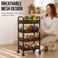 🎉 LIMITED TIME 50% OFF! 🛒 3/4-Tier Mobile Mesh Storage Utility Cart with Wheels – Space-Saving Metal Wire Rolling Cart – Perfect for Kitchens, Bathrooms & Utility Rooms 🏠✨