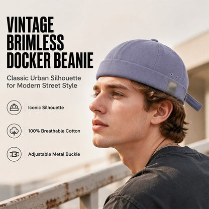 Unisex Adjustable Brimless Docker Hat 🧢 A Laid-Back Look That Fits Just Right ✨