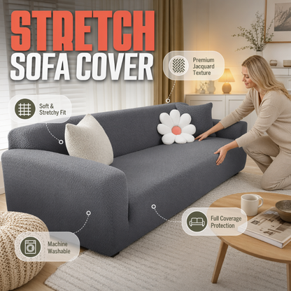 Universal Stretch Jacquard Slipcover 🛋️ A Beautifully Textured Hug for Your Sofa ✨