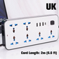 Multi-Outlet Power Strip with Extension Cord 🔌 More Sockets, Less Fuss – Power Your Whole Setup from One Spot ✨