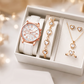 ✨ One Set, Every Outfit – Women’s 5-Piece Watch & Bracelet Set. From Office to Evening. Free UK Delivery