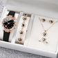 ✨ One Set, Every Outfit – Women’s 5-Piece Watch & Bracelet Set. From Office to Evening. Free UK Delivery