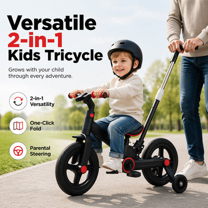 📢📢 50% OFF !! ⏰ 4-in-1 Convertible Kids Tricycle – Balance Bike, Stroller & Toddler Trike – Grows with Your Child from 10 Months to 4 Years 🚲✨