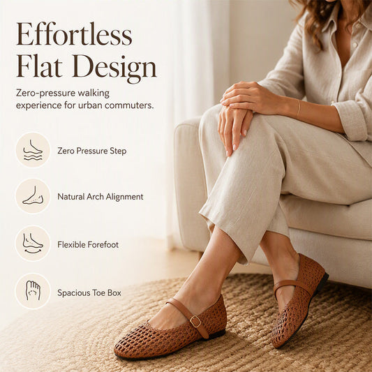 🩰 The Comfy Mary Janes You'll Wear Everywhere. Breathable Woven Ballet Flats – Free UK Delivery