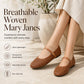 🩰 The Comfy Mary Janes You'll Wear Everywhere. Breathable Woven Ballet Flats – Free UK Delivery