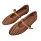 🩰 The Comfy Mary Janes You'll Wear Everywhere. Breathable Woven Ballet Flats – Free UK Delivery