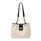 🌿 From Office to Beach – Spacious Woven Straw Shoulder Bag. Fits Laptop, Lunch & More. 50% Off. UK Stock