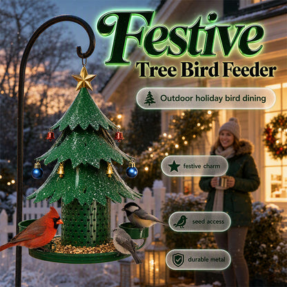 🎄 Bring Birds to Your Christmas Garden – Festive Tree Feeder, Easy Fill & Clean. Free UK Delivery