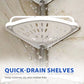 ✨ Keep Bottles Off the Floor – Telescopic Corner Shower Organiser. Anti-Rust, Tool-Free Setup. UK Dispatch