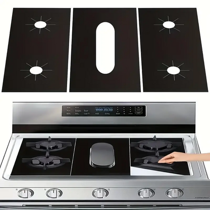🍳 Stop Scrubbing Burnt-On Grease – Reusable Gas Hob Protectors, Heat-Resistant to 260°C. £9.78. UK Stock