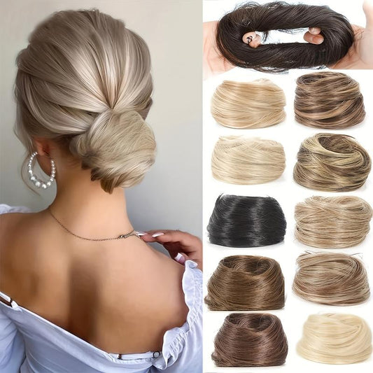 👱‍♀️ Instantly Fuller, Perfectly Messy Bun – Gentle Grip Scrunchie for Fine & Thick Hair. Free UK Delivery