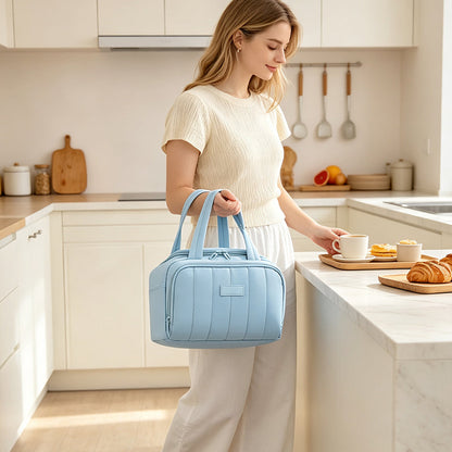 🍱 Keep Lunch Hot or Cold for Hours – Quilted Insulated Lunch Bag with Leakproof Lining. 50% Off. UK Stock