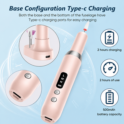💅 Salon-Grade Manicures, No Wires Attached – Cordless Nail Drill with Charging Dock. UK Stock