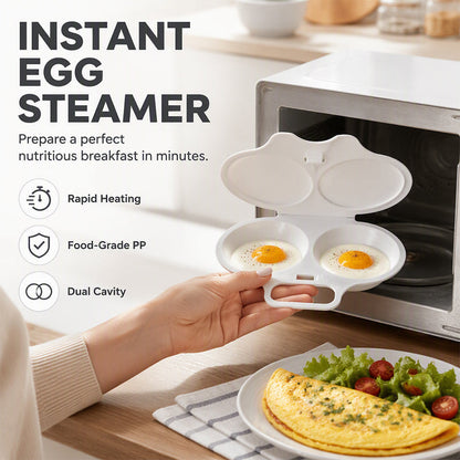 🥚 Perfect Poached Eggs in 2 Mins – No Oil, No Explosion. Microwave Egg Cooker with Splash-Proof Lid. UK Stock