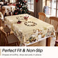 🔥New Holiday Arrivals🎄 Joyful Festive Classic Christmas Tablecloth – Holiday Dining Cover for Christmas Parties, Family Dinners & Gatherings ✨