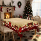🔥New Holiday Arrivals🎄 Joyful Festive Classic Christmas Tablecloth – Holiday Dining Cover for Christmas Parties, Family Dinners & Gatherings ✨