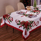 🔥New Holiday Arrivals🎄 Joyful Festive Classic Christmas Tablecloth – Holiday Dining Cover for Christmas Parties, Family Dinners & Gatherings ✨