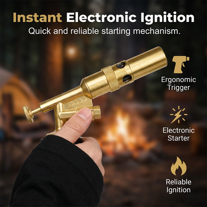 🛠️ Precision Flame, All-Angle Use – Portable Butane Torch with Adjustable Burner & Safety Lock. Half Price. Free UK Delivery