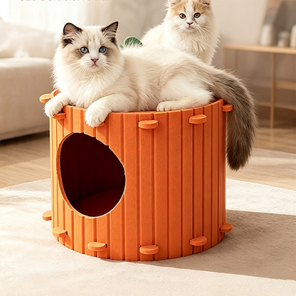 🐱 A Cute Carrot in Your Living Room – Plush Cat Cave Bed That Looks as Good as It Feels. Half Price. Free UK Delivery