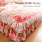 ⏳Limited-time 50% off⏰Floral Ruffled Bed Skirt, 3-Piece Set – Easy Bedroom Upgrade🛏️