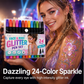 🎨 Kids Love It, Parents Trust It – 24 Washable Glitter Markers with Dual Tips. Buy 2 Get 1 Free. Free UK Delivery