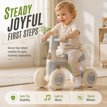 👶 First Wheels, Big Smiles – Toddler Balance Bike with Music & Lights. Sturdy, Safe & Indoor-Friendly. UK Stock