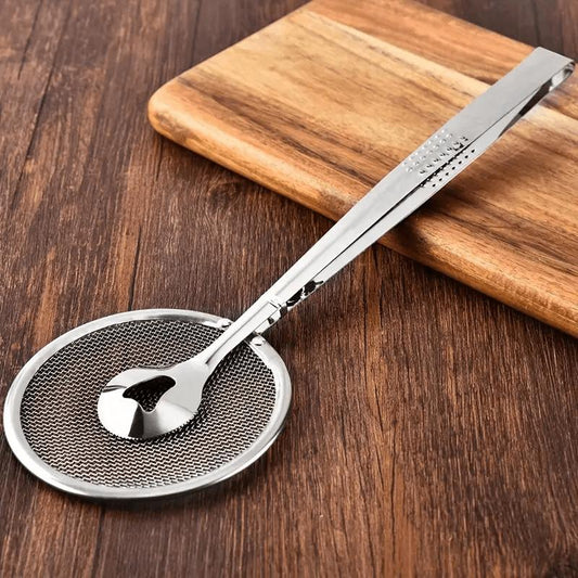 🥢 Serve & Strain with One Tool – Heat-Resistant Food Tongs & Oil Strainer, Anti-Slip Grip. Half Price. Free UK Delivery