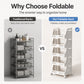 ⏳LIMITED-TIME 50% OFF! 🏠 Multi-Tier Foldable Storage Organizer with Wheels – Space-Saving Rolling Cart, Lockable Wheels & Multi-Room Use 🗄️