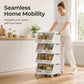 ⏳LIMITED-TIME 50% OFF! 🏠 Multi-Tier Foldable Storage Organizer with Wheels – Space-Saving Rolling Cart, Lockable Wheels & Multi-Room Use 🗄️