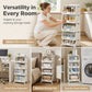 ⏳LIMITED-TIME 50% OFF! 🏠 Multi-Tier Foldable Storage Organizer with Wheels – Space-Saving Rolling Cart, Lockable Wheels & Multi-Room Use 🗄️