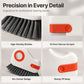 🧹 Clean Window Tracks, Door Rails & Tile Gaps – Hard Bristle Crevice Brush with Built-in Scraper. Half Price. Free UK Delivery