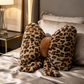 🐆 Leopard Print Bowknot Cushion – Soft Touch, Hidden Zip, Machine Washable. 50% Off Today. Free Returns