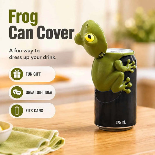 🐸 Keep Your Fizz Fresh & Cans Covered – Cute Frog Silicone Can Topper. Food-Grade & Reusable. 50% Off. UK Stock