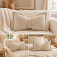 ✨ Insta-Worthy Bow Throw Cushion – Ultra-Soft Chenille, Removable Cover. Half Price. Free UK Delivery