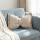 ✨ Insta-Worthy Bow Throw Cushion – Ultra-Soft Chenille, Removable Cover. Half Price. Free UK Delivery