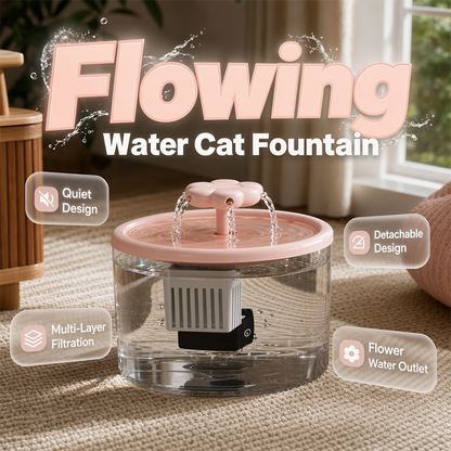 📢50% OFF !! ⏰Automatic Circulating Pet Water Fountain, Quiet Filtered Drinking Water Dispenser for Cats & Small Dogs🐾