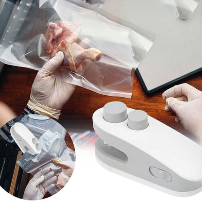 🍟 Keep Snacks Fresh & Crunchy – Rechargeable Handheld Sealer with Built-In Cutter. 50% Off. UK Stock