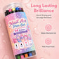 ⏳￡7.99!!—LAST DAY SALE 💕🎁24 Shades Dual-Tip Nail Art Marker Kit, Quick-Dry Painting Pens For DIY Nail Designs💅