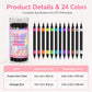 ⏳￡7.99!!—LAST DAY SALE 💕🎁24 Shades Dual-Tip Nail Art Marker Kit, Quick-Dry Painting Pens For DIY Nail Designs💅
