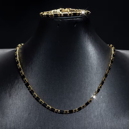 ⏳Time-Limited Special⏰Men’s CZ Jewellery Bundle, Shiny Cubic Zirconia Adjustable Accessories for Street Style⛓️