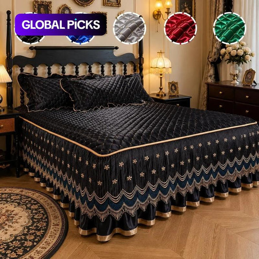 📢📢Limited-Time Offer!!⏰ Quilted Bed Skirt – Breathable, Full-Coverage & Easy-Fit, Add a Tidy Finish to Your Bed🛏️