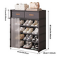 ⏳50% OFF! ⏰Multi-Layer Shoe Rack – 360° Dustproof Protection, Removable Shelves & Dual Top Drawers – Compact Space-Saving Shoe Organizer 👟✨