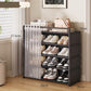 ⏳50% OFF! ⏰Multi-Layer Shoe Rack – 360° Dustproof Protection, Removable Shelves & Dual Top Drawers – Compact Space-Saving Shoe Organizer 👟✨
