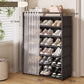⏳50% OFF! ⏰Multi-Layer Shoe Rack – 360° Dustproof Protection, Removable Shelves & Dual Top Drawers – Compact Space-Saving Shoe Organizer 👟✨