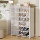⏳50% OFF! ⏰Multi-Layer Shoe Rack – 360° Dustproof Protection, Removable Shelves & Dual Top Drawers – Compact Space-Saving Shoe Organizer 👟✨